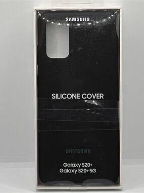Official Samsung Galaxy S20+ / S20+ 5G Silicone Cover Case Black NIB